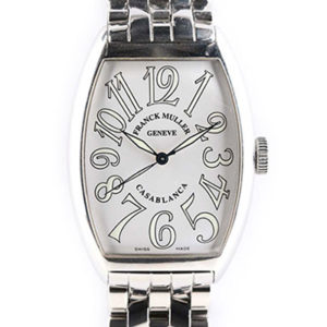 FRANCK-MULLER A brand related both to boldness and creativity, it is known for its ultra-complicated timepieces and unique designs. Some of its most popular models are the Secret Hours and Casablanca.